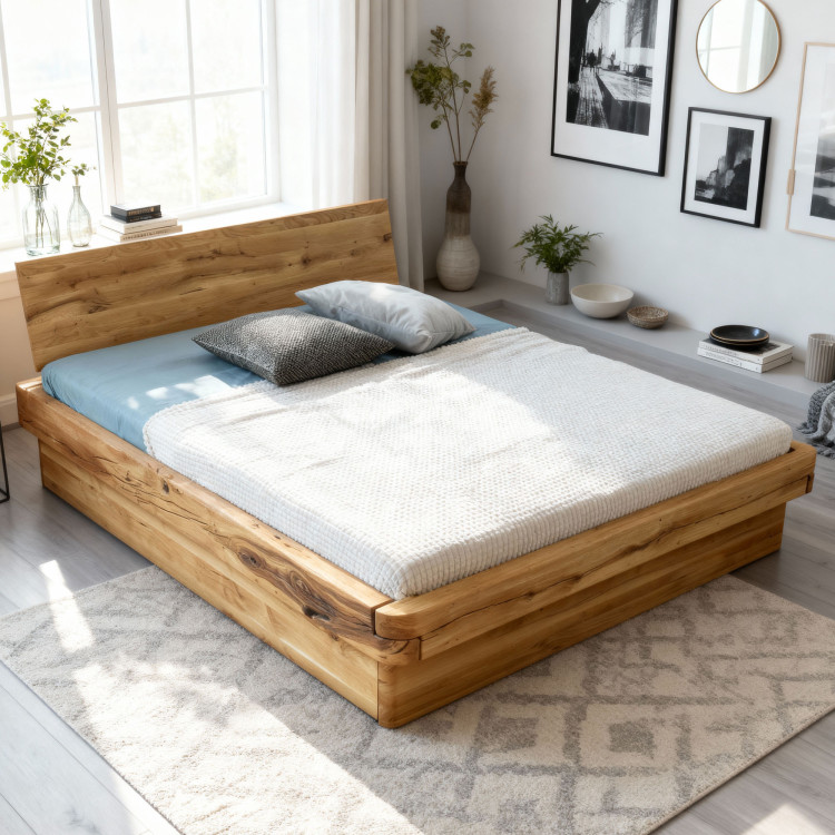 DubLuxus-Doppelbett 180 x 200 Ehebett Anika aus Eiche