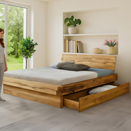 DubLuxus-Doppelbett 180 x 200 Ehebett Anika aus Eiche