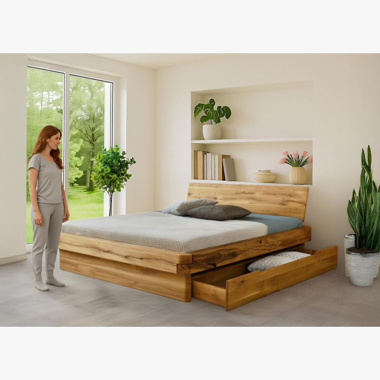 DubLuxus-Doppelbett 180 x 200 Ehebett Anika aus Eiche