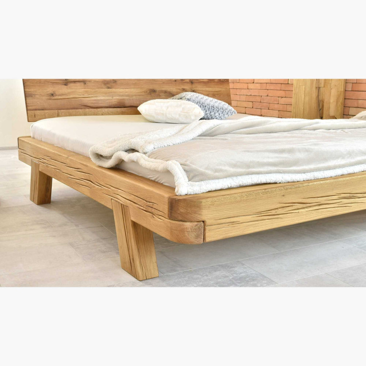 Eichen-Luxusbett aus Balken Doppelbett Mia 140 x 200 cm