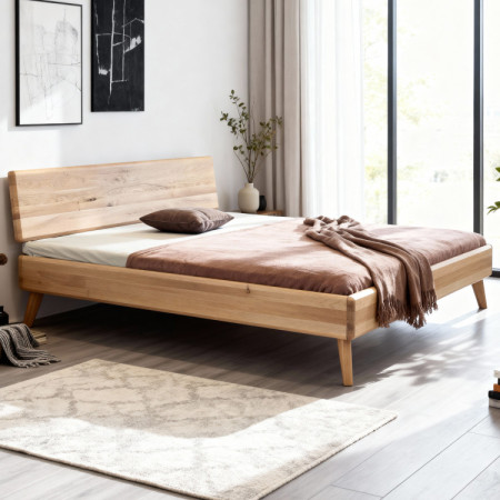 Ehebett aus Eiche Weiß 180x200 cm – Skandinavisches Design