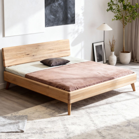Ehebett aus Eiche Weiß 180x200 cm – Skandinavisches Design