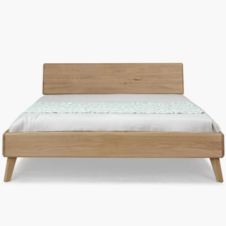 Ehebett aus Eiche Weiß 180x200 cm – Skandinavisches Design