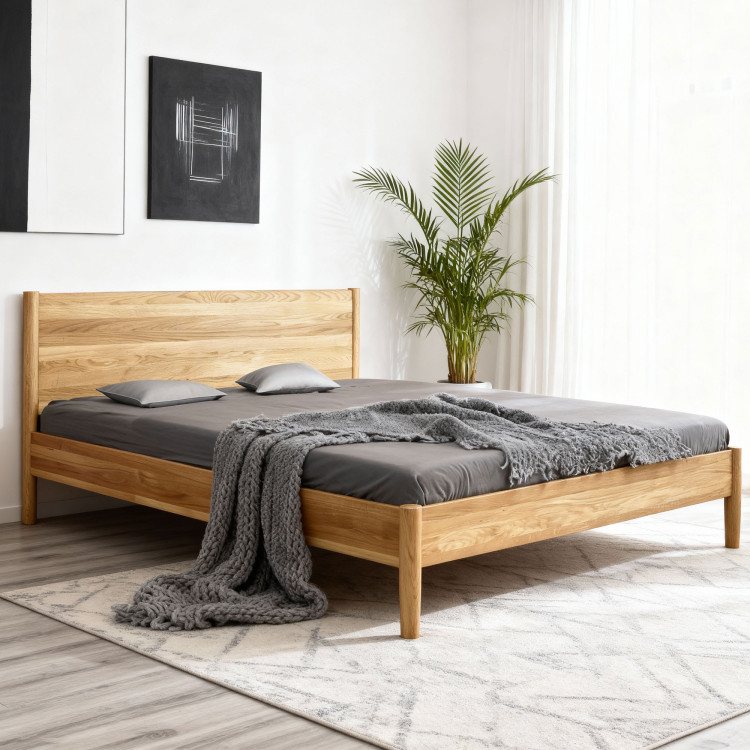 Postel aus massivem Eichenholz 180 x 200 cm