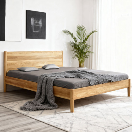 Postel aus massivem Eichenholz 180 x 200 cm