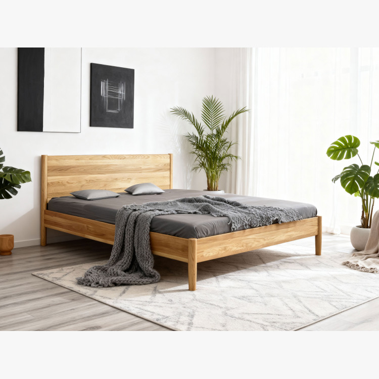 Postel aus massivem Eichenholz 180 x 200 cm