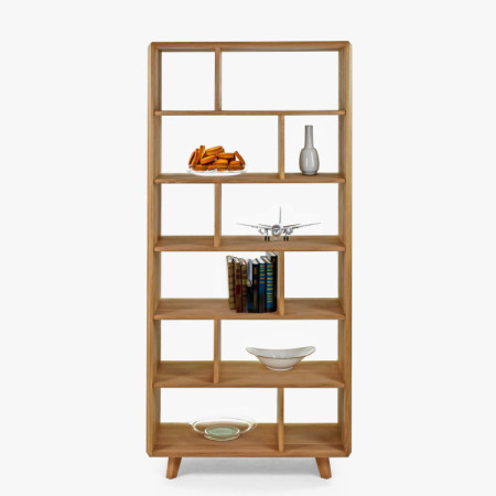 Eichenregal in der Farbe Eiche natur auf Füßen