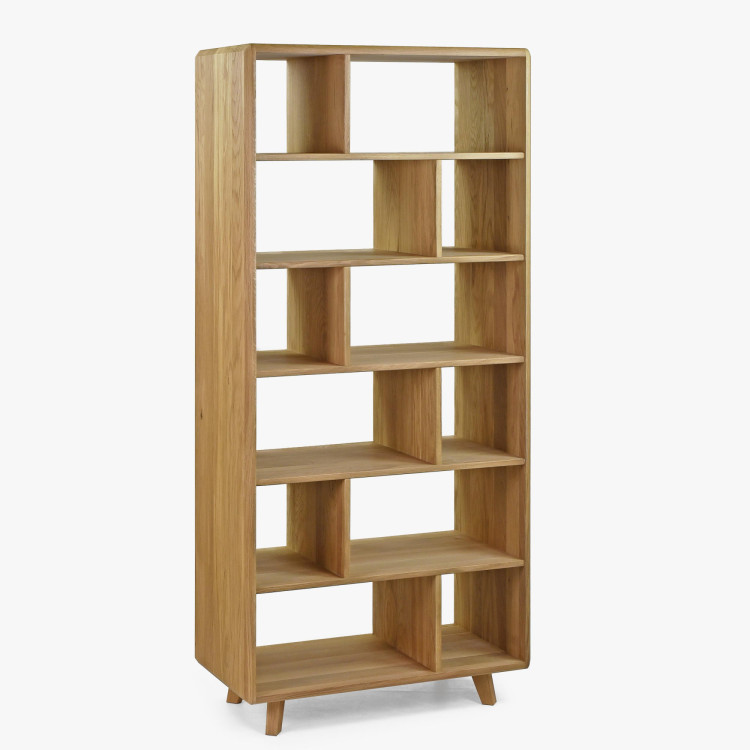 Eichenregal in der Farbe Eiche natur auf Füßen