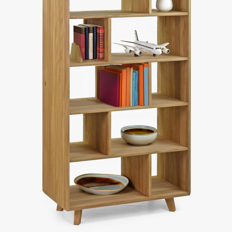 Eichenregal in der Farbe Eiche natur auf Füßen