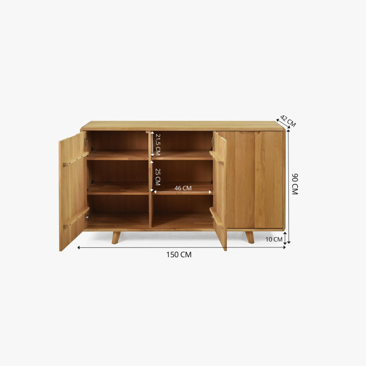 Eiche Kommode mit Türen, Farbe Eiche natural