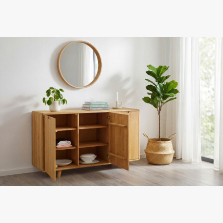 Eiche Kommode mit Türen, Farbe Eiche natural