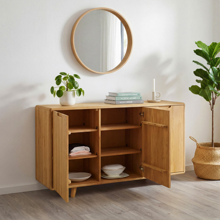 Eiche Kommode mit Türen, Farbe Eiche natural