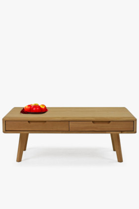 Massiver Couchtisch mit Schubladen, Eiche natur 2