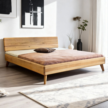 Ehebett aus natürlicher Eiche 180x200 Massivholz Doppelbett