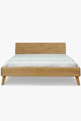 Ehebett aus natürlicher Eiche 180x200 Massivholz Doppelbett 2