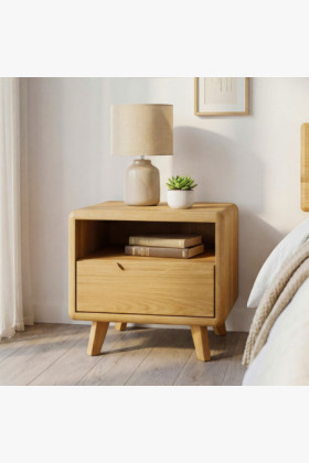 Nachttisch, Massiv Eiche Natural