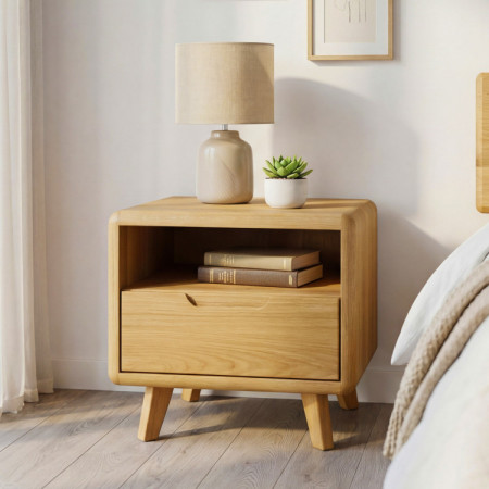 Nachttisch, Massiv Eiche Natural