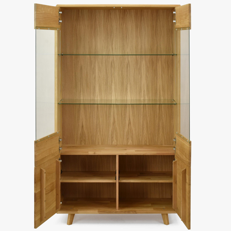 Zweiflügelige Eichenvitrine mit Glas, Bratislava