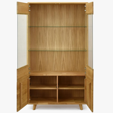 Zweiflügelige Eichenvitrine mit Glas, Bratislava