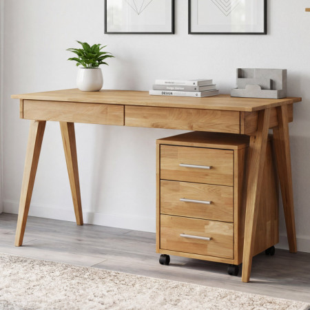 Eiche Schreibtisch mit zwei Schubladen