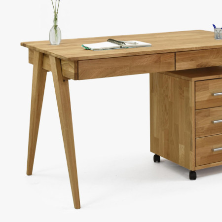 Eiche Schreibtisch mit zwei Schubladen