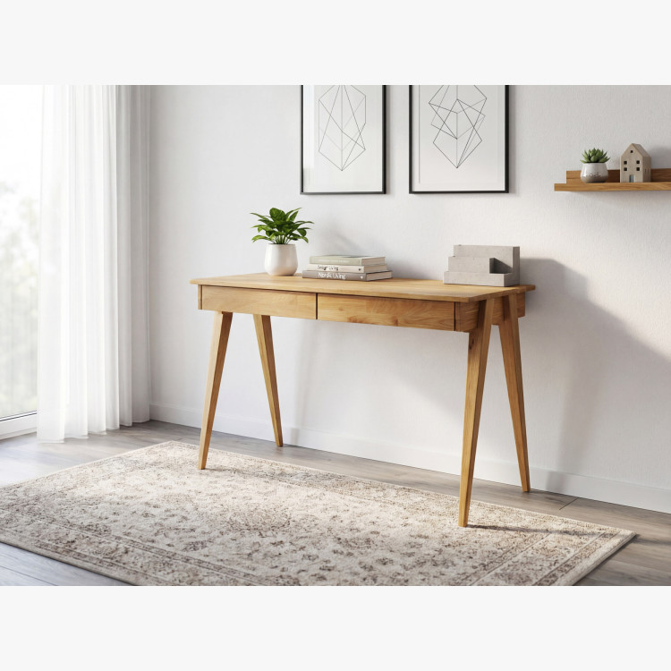 Eiche Schreibtisch mit zwei Schubladen