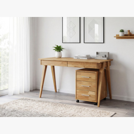 Eiche Schreibtisch mit zwei Schubladen