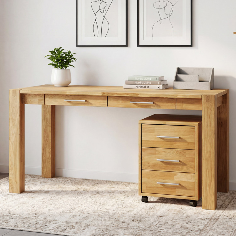 Pc Schreibtisch aus Eichenholz