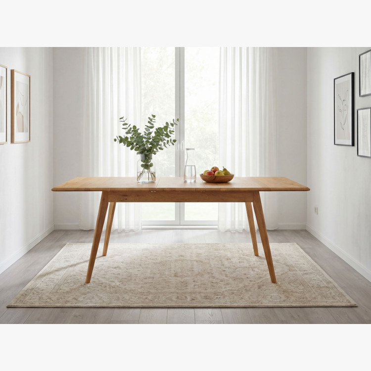 Dřevěný dubový rozkládací stůl 160 - 200 cm