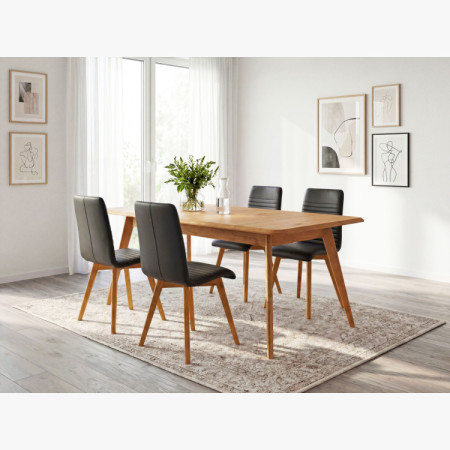 Dřevěný dubový rozkládací stůl 160 - 200 cm