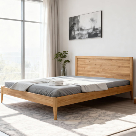 Manželská postel auf Eichenbeinen 180 x 200 cm, Prag