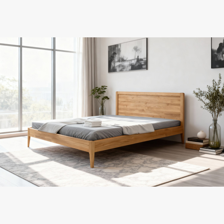 Manželská postel auf Eichenbeinen 180 x 200 cm, Prag