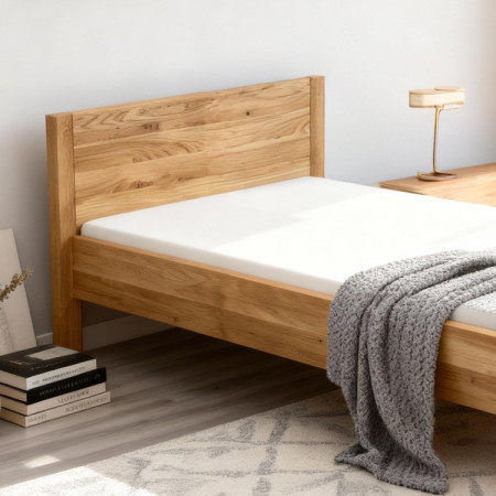 Einzelbett aus Eiche 120 x 200 cm - Stabil & Komfortabel