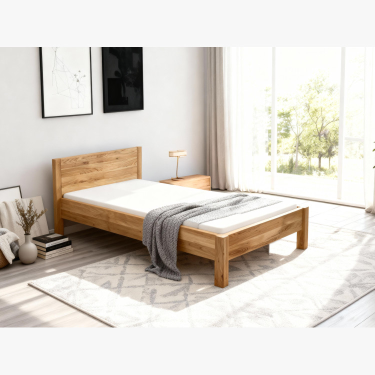 Einzelbett aus Eiche 120 x 200 cm - Stabil & Komfortabel