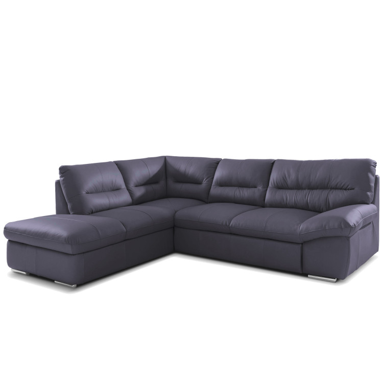 Rote Eckgarnitur - echtes Leder NAVY, William Ecke links