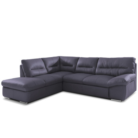 Rote Eckgarnitur - echtes Leder NAVY, William Ecke links