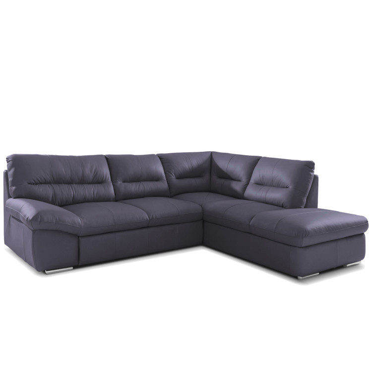 Runde Eckcouch - echtes Leder NAVY, William Ecke rechts