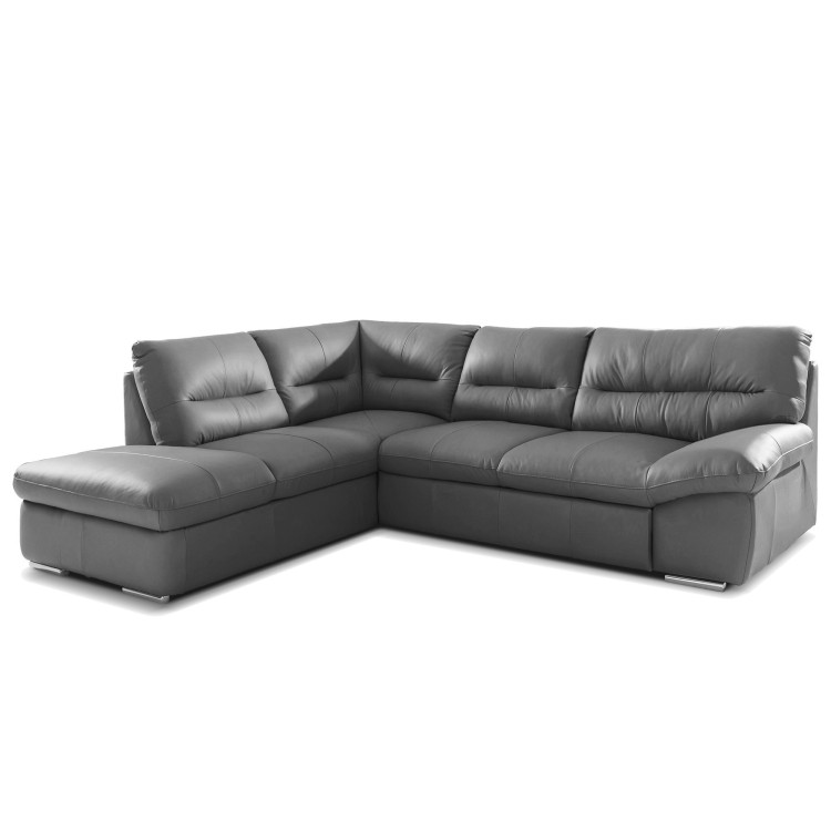 Rundecksofa - echtes Leder STONE, William Ecke links