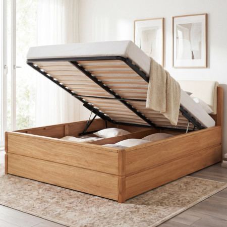 Postel 180 cm mit Stauraum, Doppelbett, Helsinki Öl