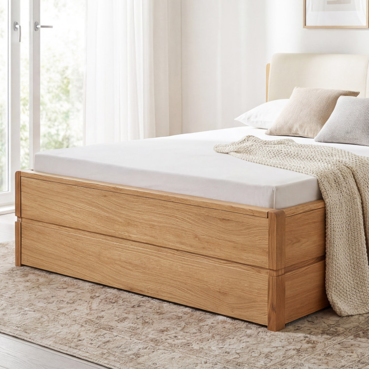 Postel 180 cm mit Stauraum, Doppelbett, Helsinki Öl