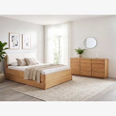 Postel 180 cm mit Stauraum, Doppelbett, Helsinki Öl