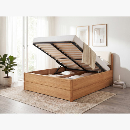 Postel 180 cm mit Stauraum, Doppelbett, Helsinki Öl