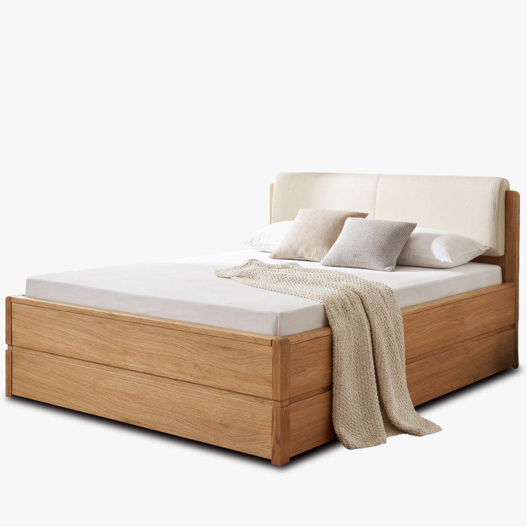 Postel 180 cm mit Stauraum, Doppelbett, Helsinki Öl