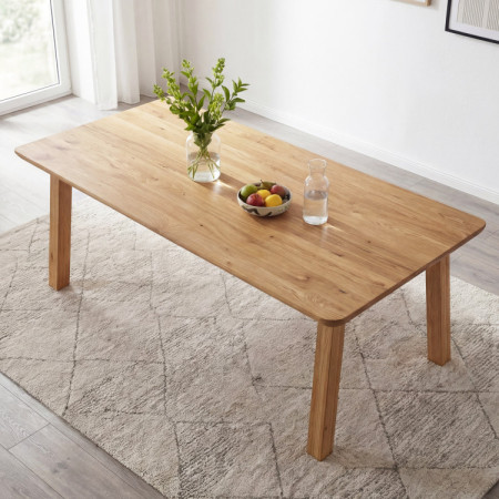 Massivholz Esstisch - Abgerundete Kanten, Tina 160 x 90 cm