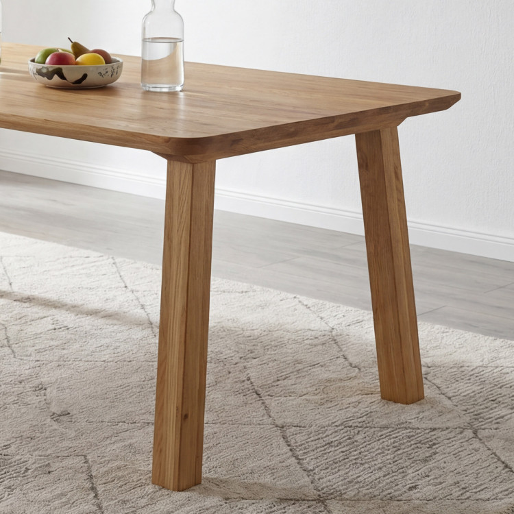 Massivholz Esstisch - Abgerundete Kanten, Tina 160 x 90 cm