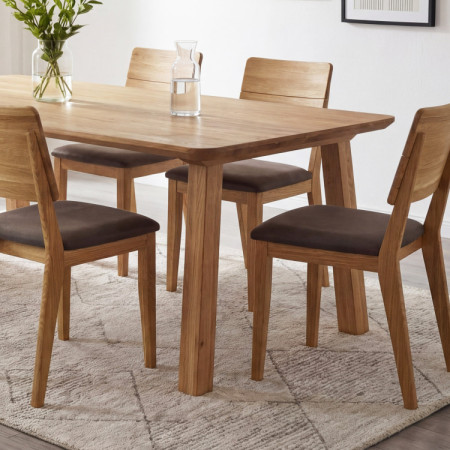 Massivholz Esstisch - Abgerundete Kanten, Tina 160 x 90 cm