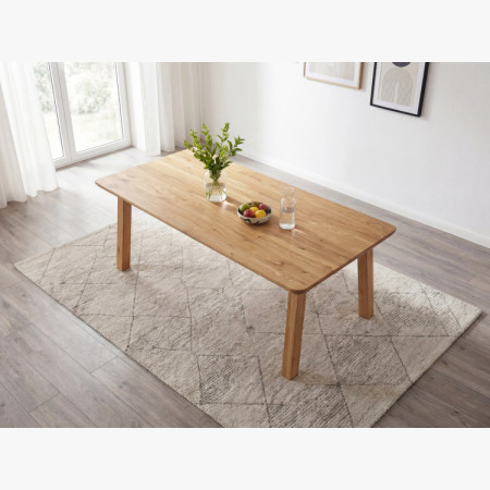 Massivholz Esstisch - Abgerundete Kanten, Tina 160 x 90 cm