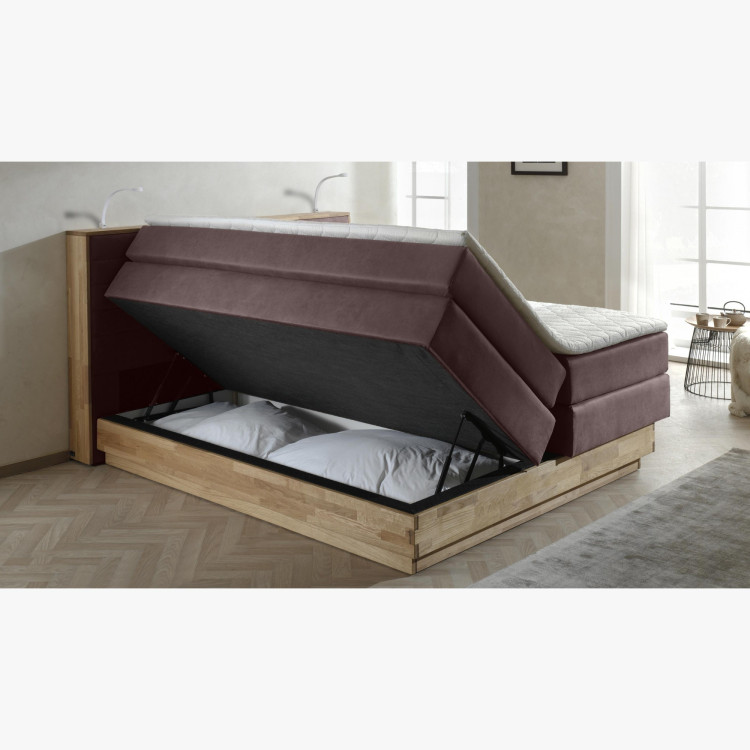 Postel Boxspring mit Stauraum, Moneta 180 braun