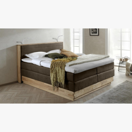 Postel Boxspring mit Stauraum, Moneta 180 braun