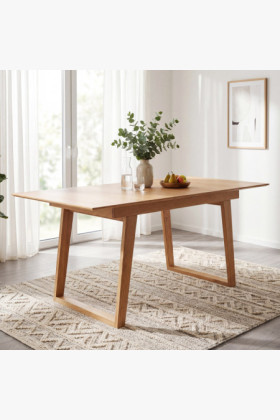 Rozklappbarer Tisch aus massivem Eichenholz 150 x 90 cm, Rouen